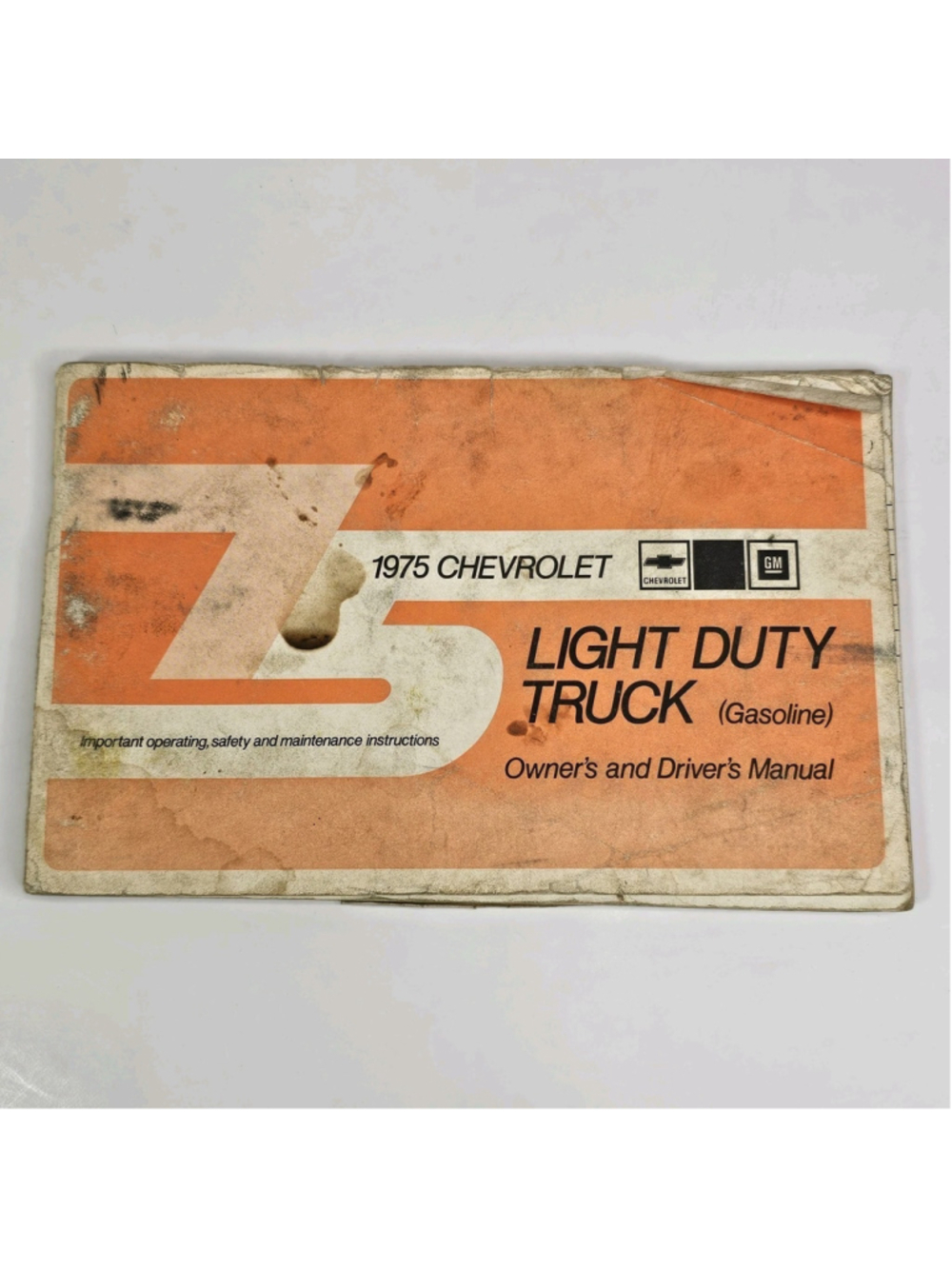 1975 Chevrolet Light Duty Truck Owner’s Manual Gasoline GM Chevy Rough READ